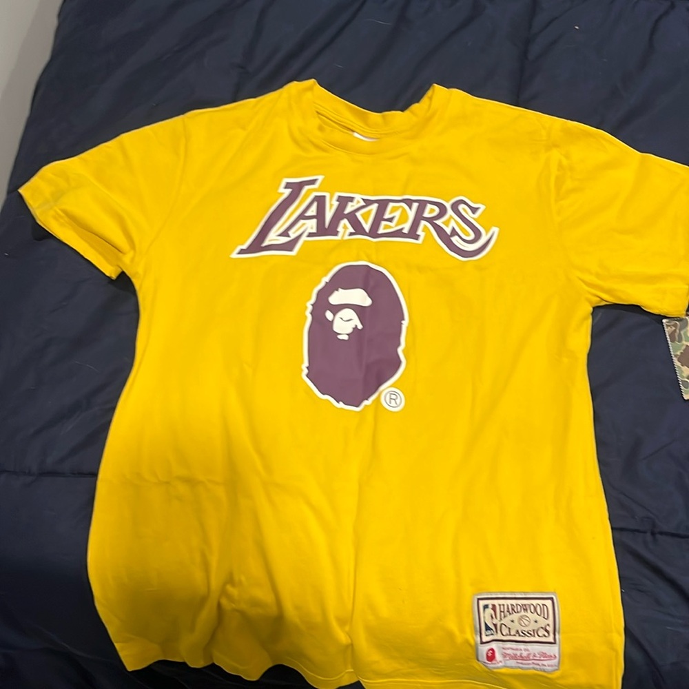 A bathing ape lakers t shirt